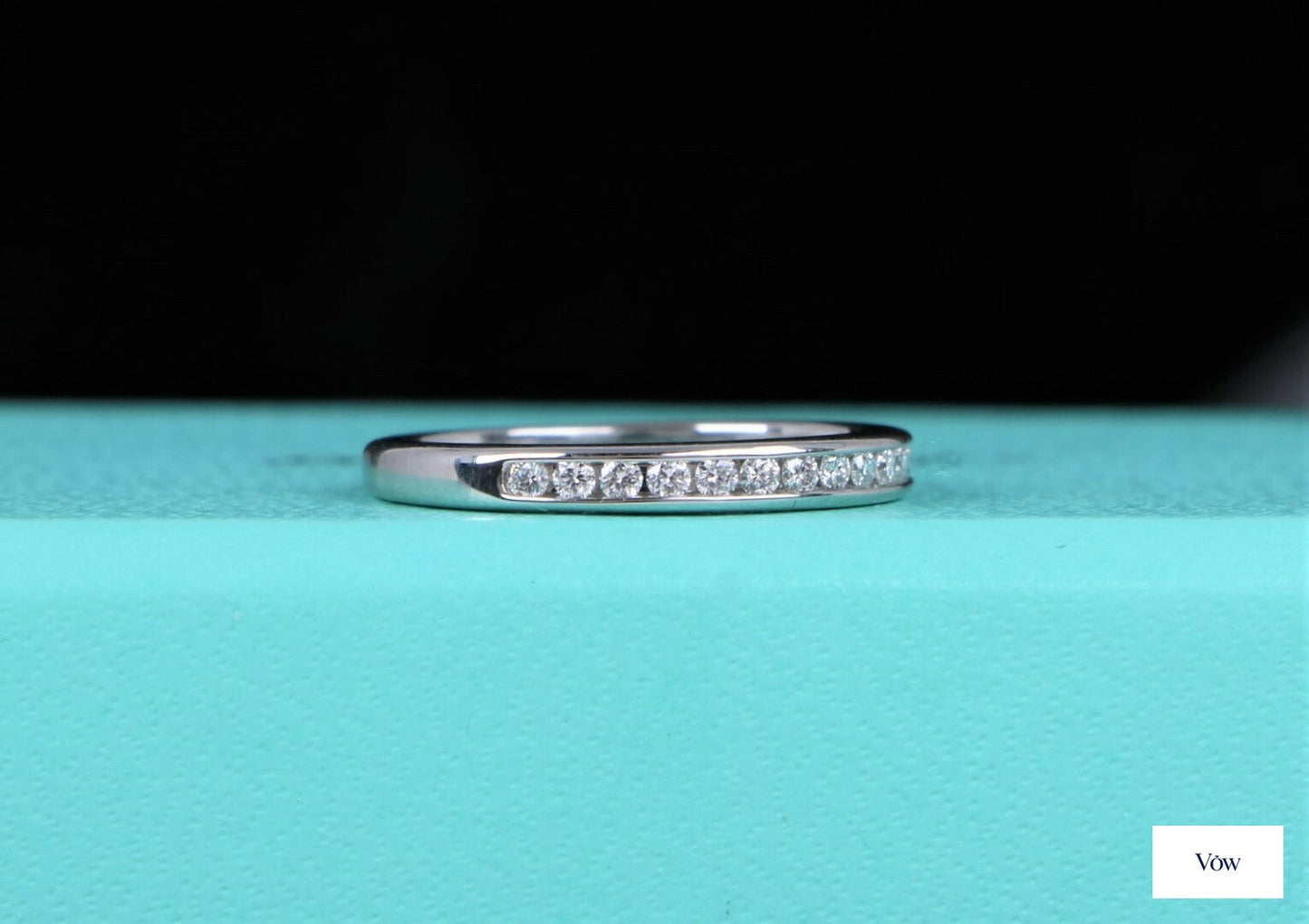 Tiffany & Co. Channel Set Half Eternity Diamond Band — Platinum — Authentic Pre-Owned