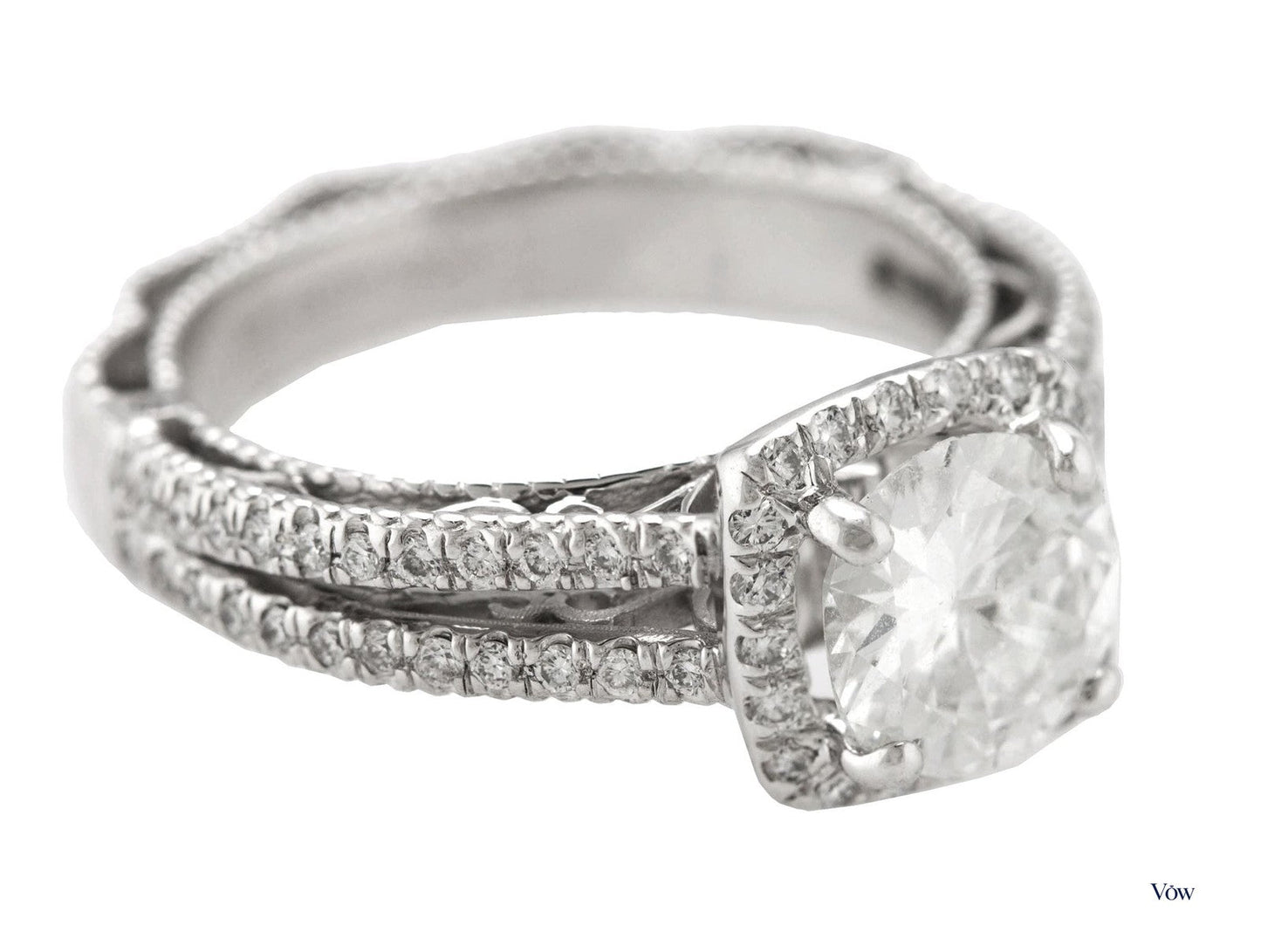Verragio 1.24ct Round Diamond Engagement Ring — White Gold — Authentic Pre-Owned