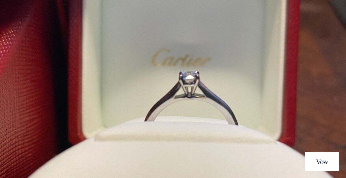 Cartier Round Diamond Engagement Ring — 0.23ct, Platinum — Authentic Pre-Owned