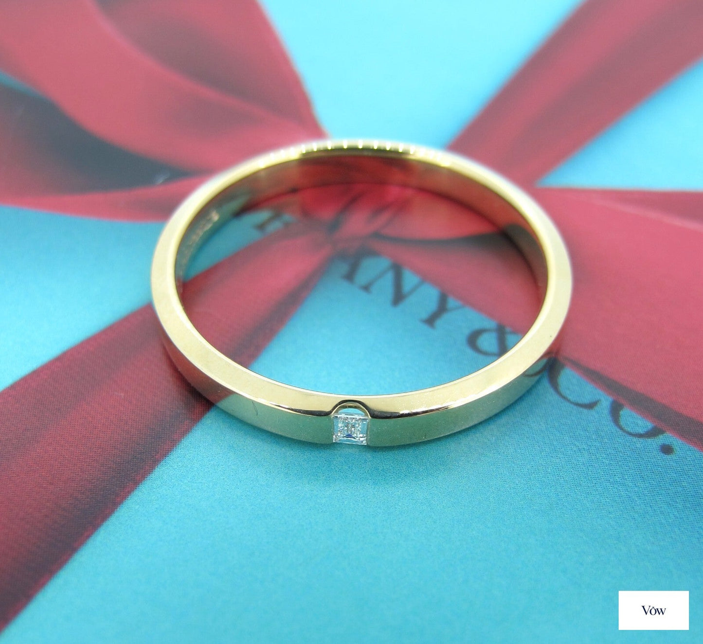 Tiffany & Co. Essential Diamond Band — 18k Yellow Gold, Size 11.5 — Authentic Pre-Owned