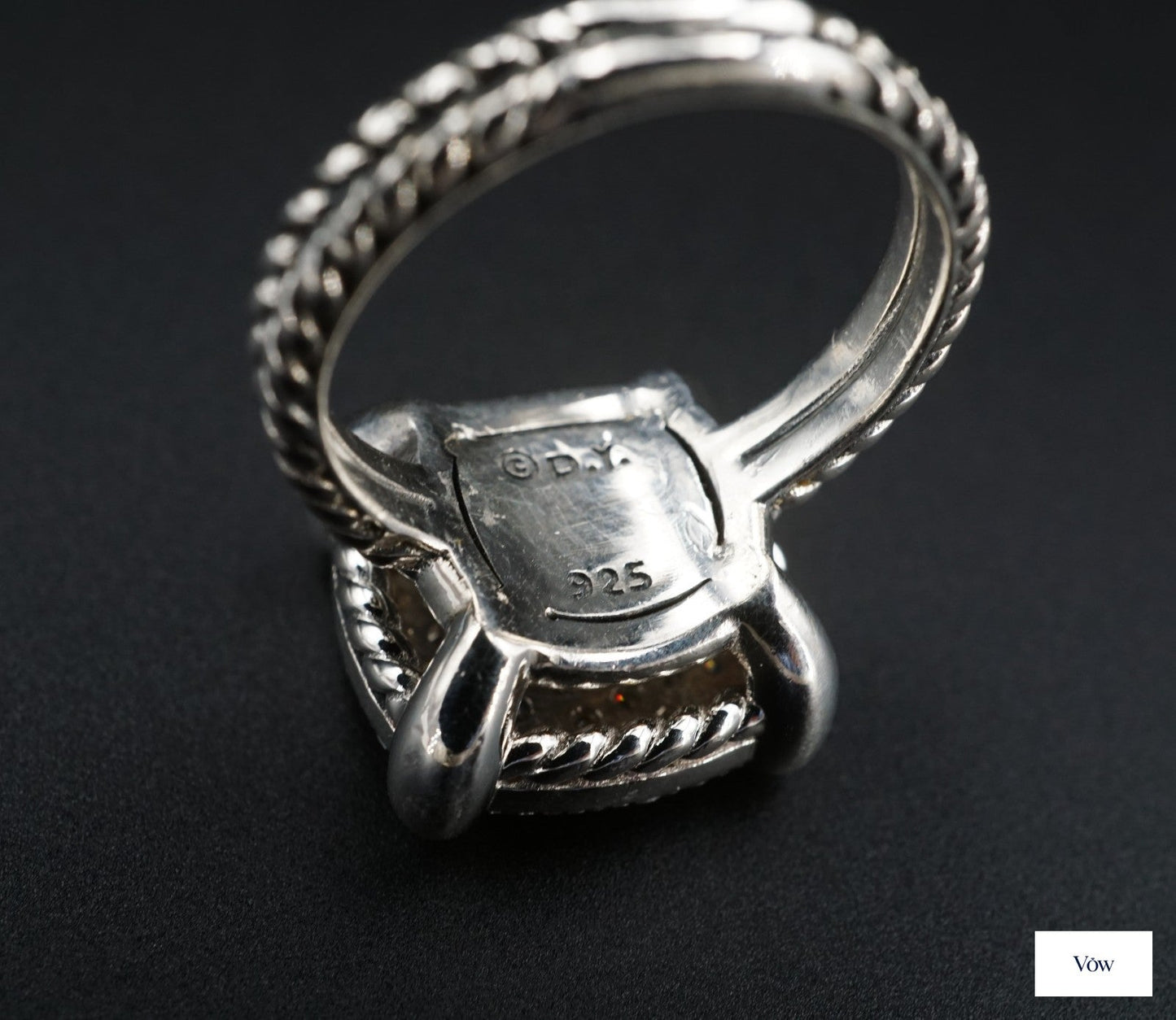 David Yurman Chatelaine Diamond Ring — Sterling Silver — Authentic Pre-Owned