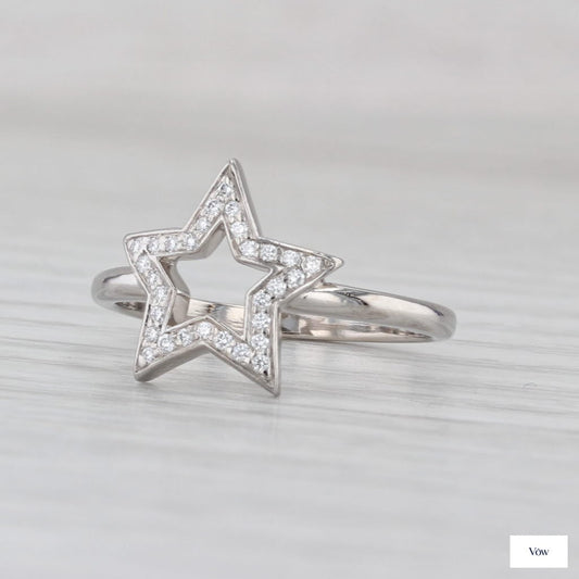 Tiffany & Co. Diamond Open Star Ring — 0.07ct, Platinum — Authentic Pre-Owned