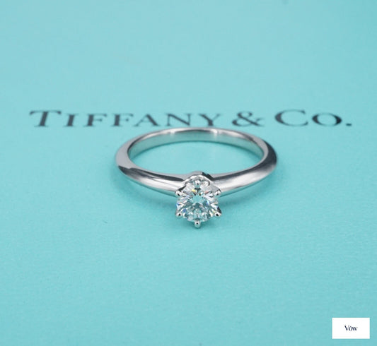 Tiffany & Co. Round Diamond Ring — 0.31ct, Platinum — Authentic Pre-Owned