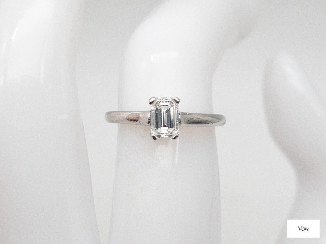 Tiffany & Co. Emerald Cut Diamond Ring — 0.63ct, Platinum — Authentic Pre-Owned