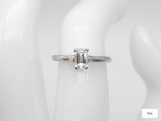 Tiffany & Co. Emerald Cut Diamond Ring — 0.63ct, Platinum — Authentic Pre-Owned