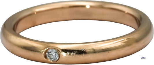 Tiffany & Co. Round Diamond Solitaire Band — 0.02ct Rose Gold — Authentic Pre-Owned