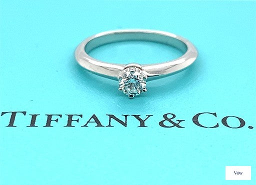 Tiffany & Co. Solitaire Engagement Ring — 0.20ct Diamond, Platinum — Authentic Pre-Owned