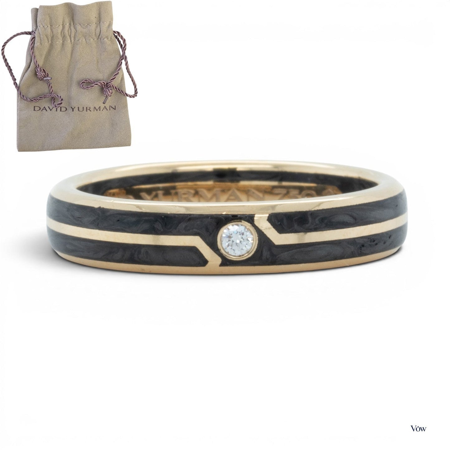 David Yurman Cable Crossover — 0.03ct Diamond, 18k Yellow Gold — Authentic Pre-Owned