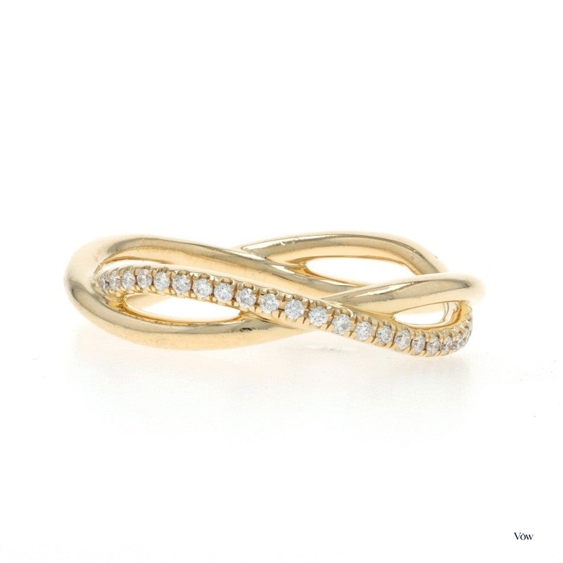David Yurman Infinity Band — 0.19ct Round Diamond, 18k Yellow Gold — Authentic Pre-Owned