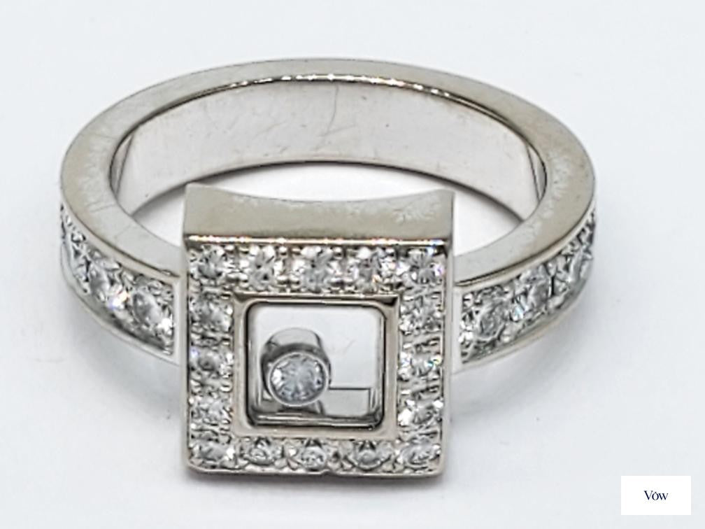 Chopard Diamond Ring — 0.86ct Round Brilliant, 18K White Gold — Authentic Pre-Owned