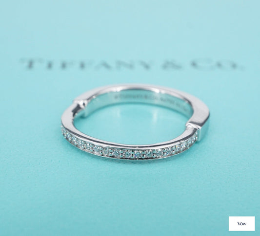 Tiffany & Co. Lock Collection Diamond Ring — 18k White Gold — Authentic Pre-Owned