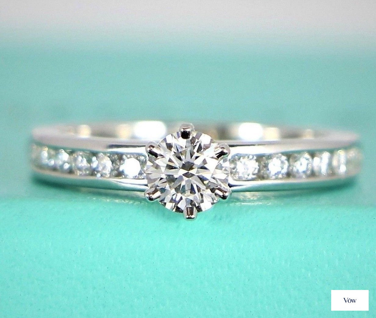 Tiffany & Co. Channel Set Diamond Ring — 0.32ct Round, Platinum — Authentic Pre-Owned