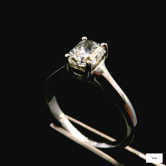 Tiffany & Co. Emerald-Cut Diamond Ring — 0.96ct Platinum — Authentic Pre-Owned