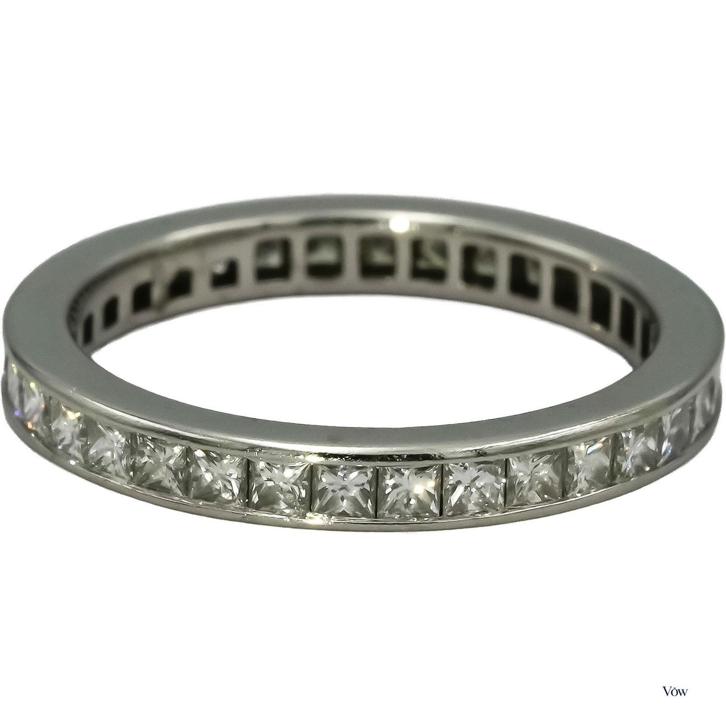 Tiffany & Co. Platinum Diamond Eternity Band — 0.58ct Princess Cut — Authentic Pre-Owned