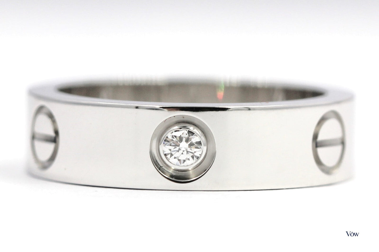 Cartier Love Ring — 0.22ct Round Diamond, 18K White Gold — Authentic Pre-Owned
