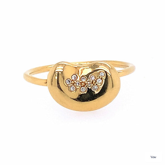 Tiffany & Co. Elsa Peretti Bean — 0.10ct, 18K Yellow Gold — Authentic Pre-Owned