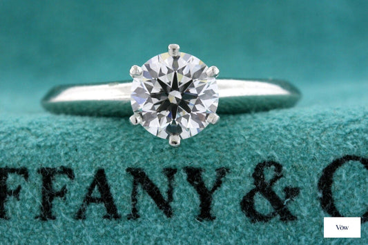 Tiffany & Co. Round Solitaire — 0.84ct E VS1 Platinum — Authentic Pre-Owned