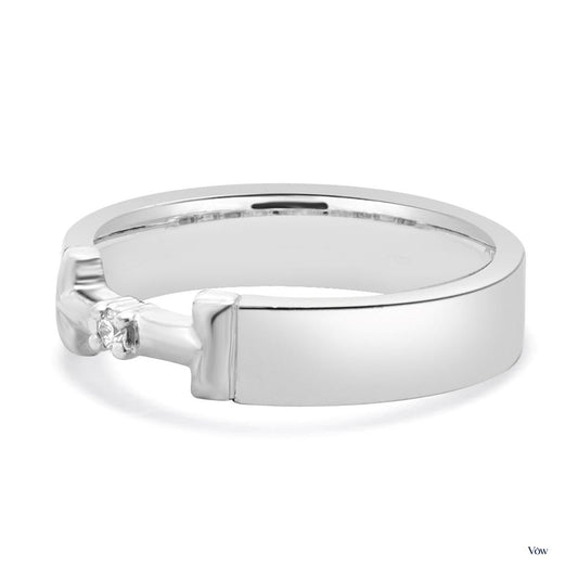 Tiffany & Co. True Diamond Link Ring — 0.02ct Round, White Gold — Authentic Pre-Owned
