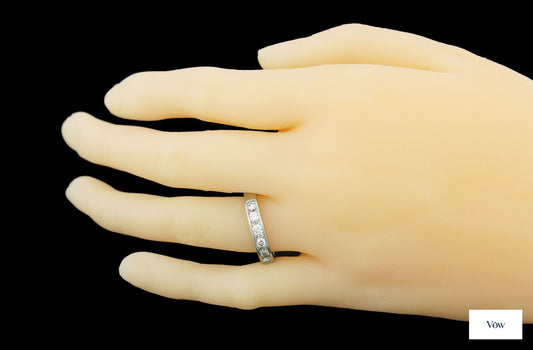 Tiffany & Co. Half Eternity Diamond Ring — .75ct Platinum — Authentic Pre-Owned