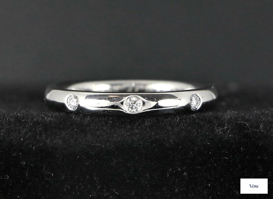 Van Cleef & Arpels Tendrement Étoiles — 0.06ct Platinum Band — Authentic Pre-Owned