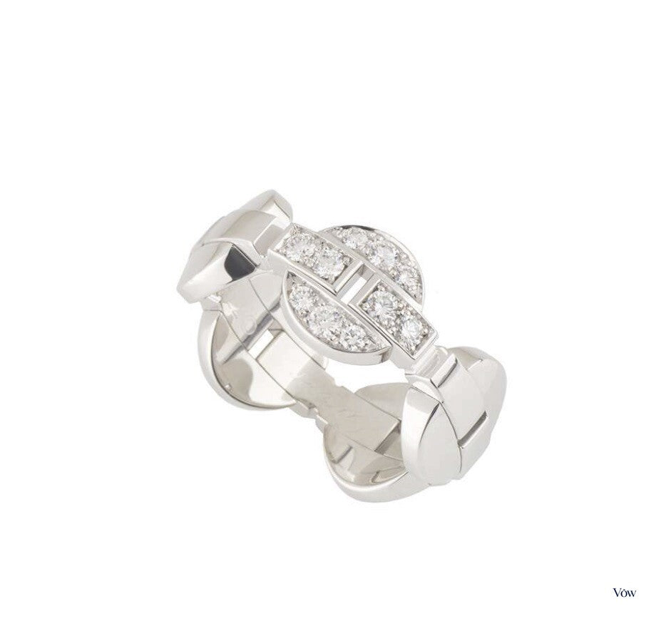 Cartier Himalia Diamond Ring — 18k White Gold, Size 4.5 — Authentic Pre-Owned