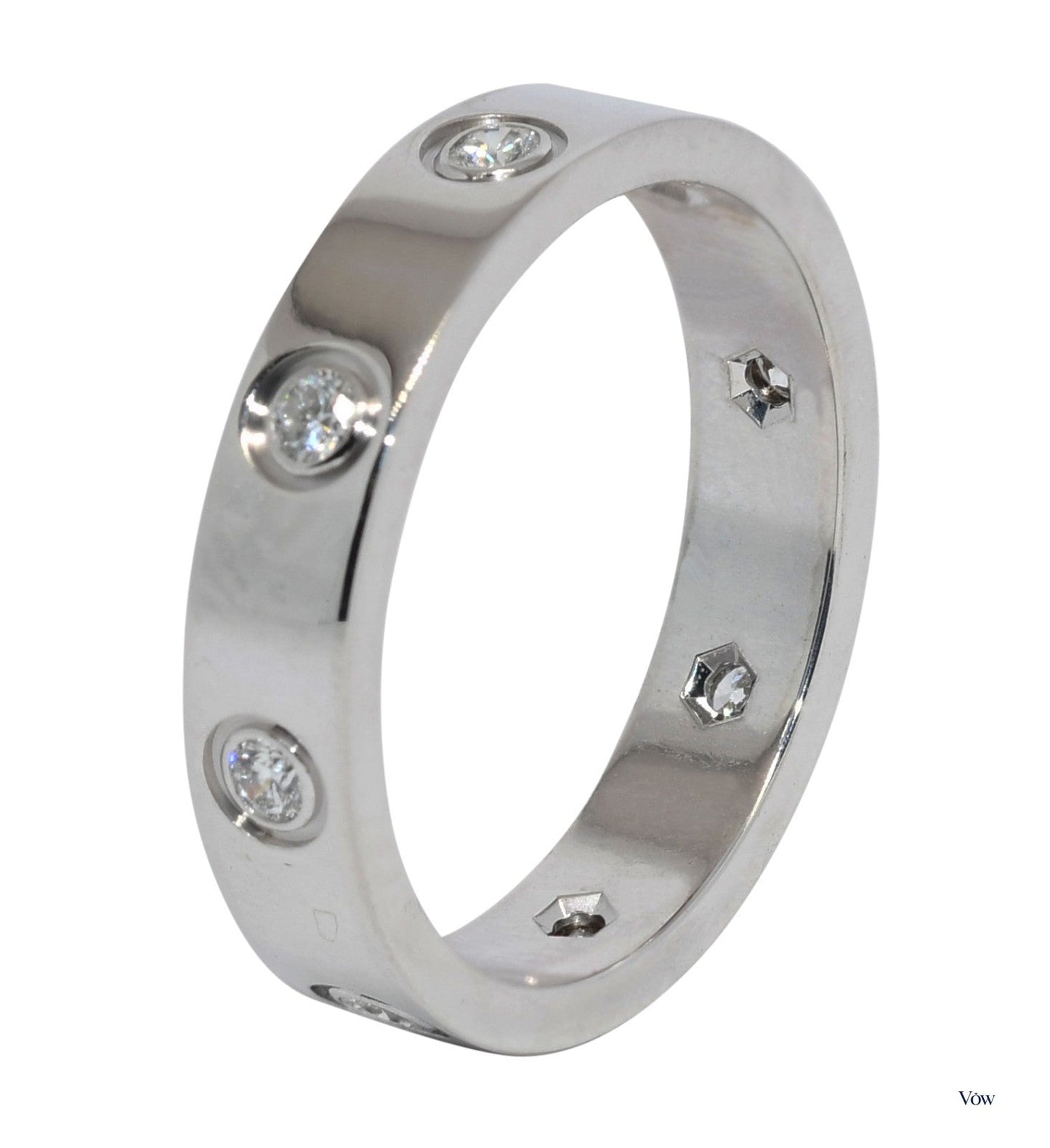 Cartier Love Ring — 0.19ct Diamonds, 18k White Gold — Authentic Pre-Owned
