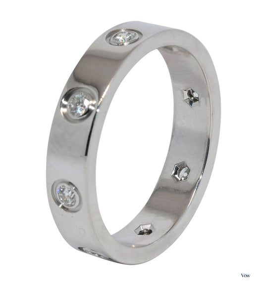 Cartier Love Ring — 0.19ct Diamonds, 18k White Gold — Authentic Pre-Owned