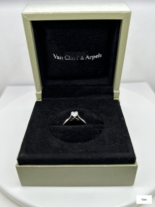 Van Cleef & Arpels Round Diamond Ring — 0.30ct, Platinum — Authentic Pre-Owned