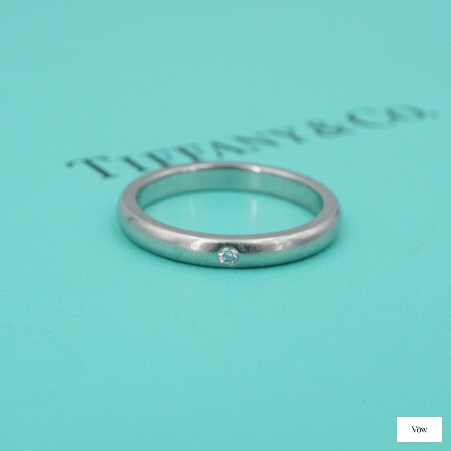 Tiffany & Co. Elsa Peretti Diamond Band — 0.02ct Round, Platinum — Authentic Pre-Owned
