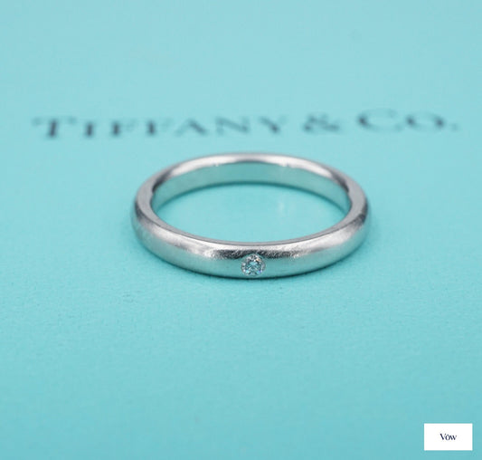 Tiffany & Co. Elsa Peretti Diamond Band — Platinum — Authentic Pre-Owned