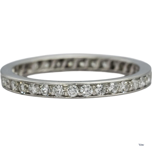 Cartier Diamond Eternity Band — 0.75ct Round, Platinum — Authentic Pre-Owned