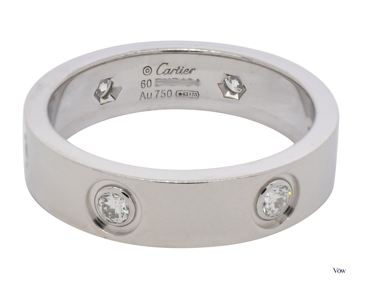 Cartier Love Ring — 18k White Gold, 6 Diamonds — Authentic Pre-Owned