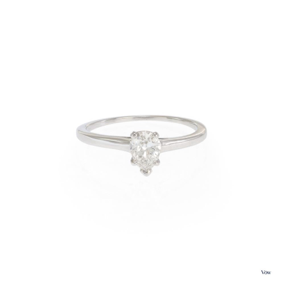 Tiffany & Co. Pear Diamond Solitaire — 0.47ct, Platinum — Authentic Pre-Owned