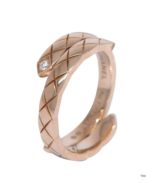 Chanel Coco Crush Toi Et Moi — 18k Rose Gold Diamond Ring — Authentic Pre-Owned