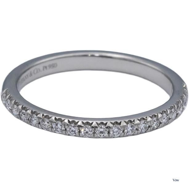 Tiffany & Co. Round Diamond Band — 0.20ct, Platinum, Size 5 — Authentic Pre-Owned