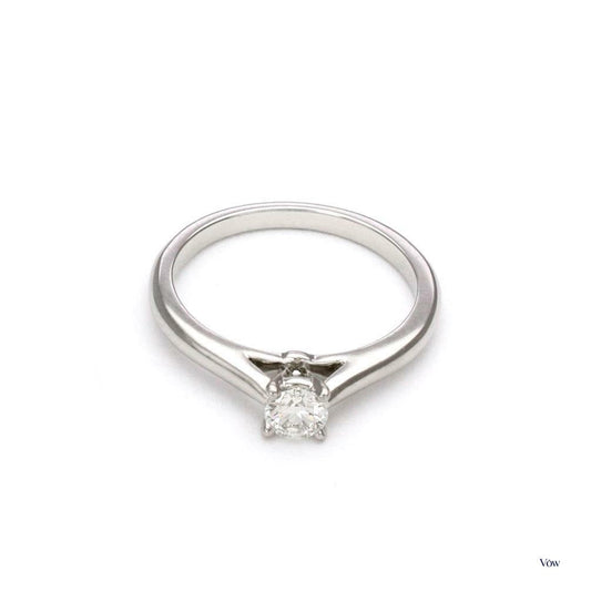 Cartier Diamond Solitaire — Platinum Engagement Ring, Size 3.5 — Authentic Pre-Owned