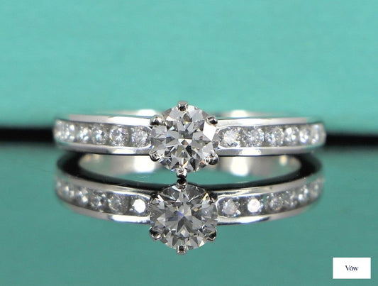 Tiffany & Co. Channel Set Diamond Ring — 0.31ct Round, Platinum — Authentic Pre-Owned