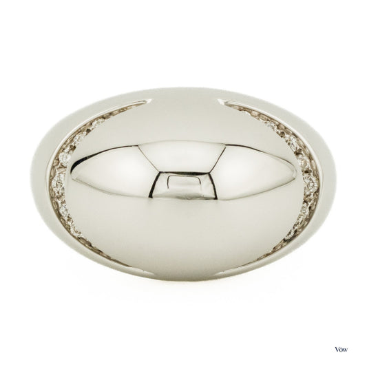 Bulgari Round Diamond Engagement Ring — 0.40ct White Gold — Authentic Pre-Owned