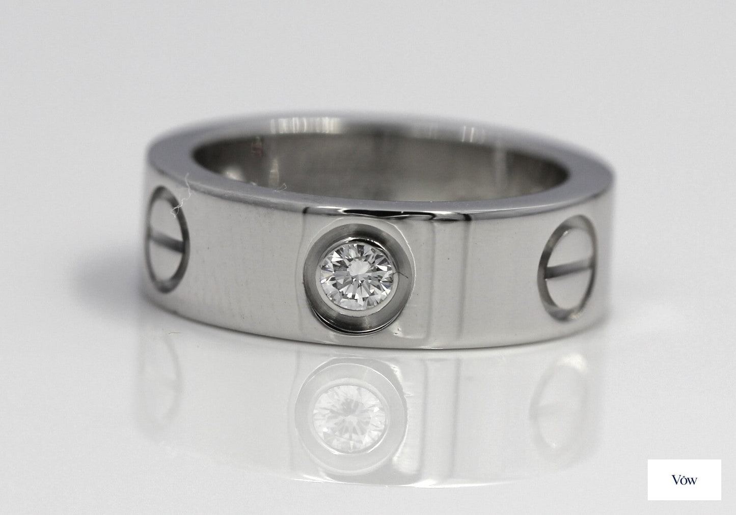 Cartier Love Ring — 0.22ct Round Diamond, 18K White Gold — Authentic Pre-Owned