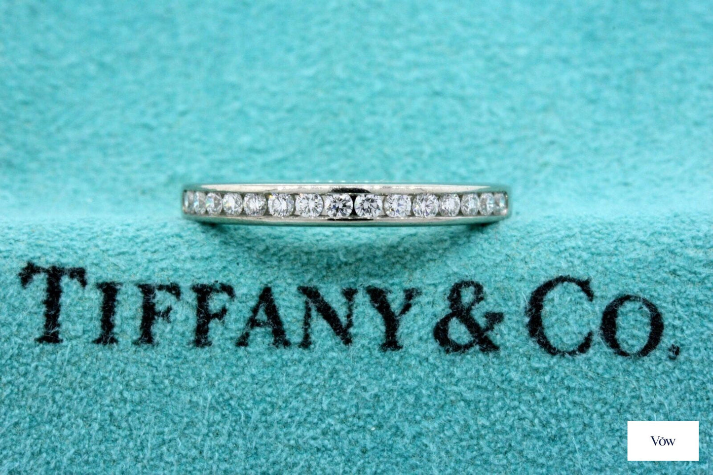 Tiffany & Co. Channel Diamond Wedding Band — 0.24ct Platinum — Authentic Pre-Owned