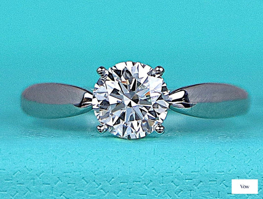 Tiffany & Co. Harmony — 0.97ct Round Diamond Platinum Ring — Authentic Pre-Owned