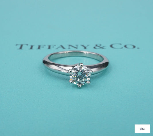 Tiffany & Co. Round Diamond Ring — 0.62ct, Platinum — Authentic Pre-Owned
