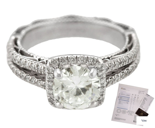 Verragio 1.24ct Round Diamond Engagement Ring — White Gold — Authentic Pre-Owned