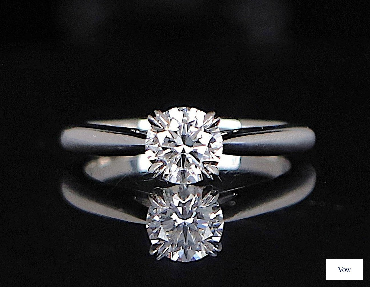 Harry Winston Round Diamond Solitaire — 0.55ct, Platinum — Authentic Pre-Owned