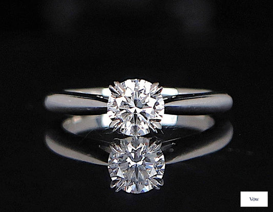 Harry Winston Round Diamond Solitaire — 0.55ct, Platinum — Authentic Pre-Owned