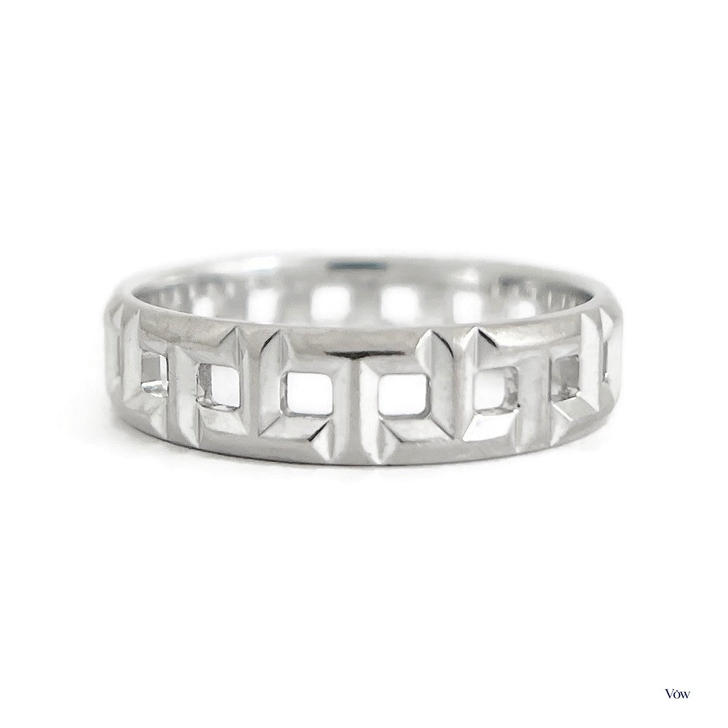 Tiffany & Co. True Wide Wedding Ring — 18K White Gold — Authentic Pre-Owned