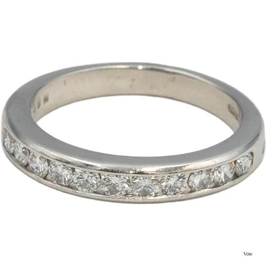 Tiffany & Co. Round Diamond Channel Band — 0.44ct Platinum — Authentic Pre-Owned