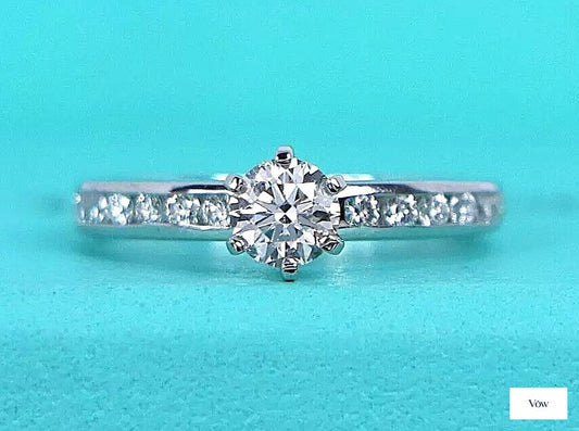 Tiffany & Co. Channel Set Diamond Ring — 0.35ct Round, Platinum — Authentic Pre-Owned