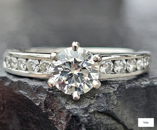 Tiffany & Co. Round Diamond Engagement Ring — 0.79ct, Platinum — Authentic Pre-Owned