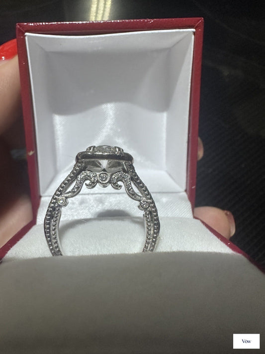 Verragio Halo Diamond Ring — 1.35ct, 18K White Gold — Authentic Pre-Owned